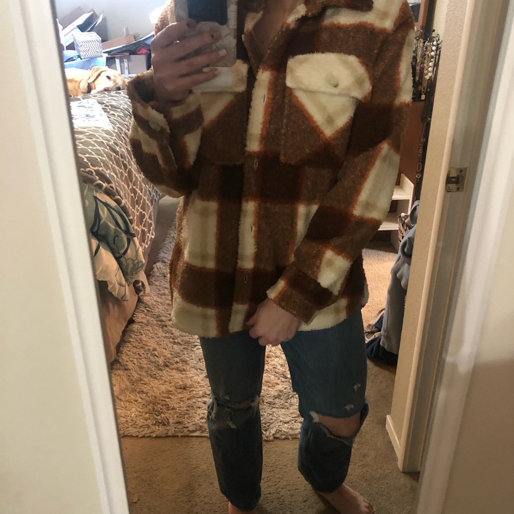 ABERCROMBIE Sherpa Shirt Jacket NWT - Picture 8 of 12